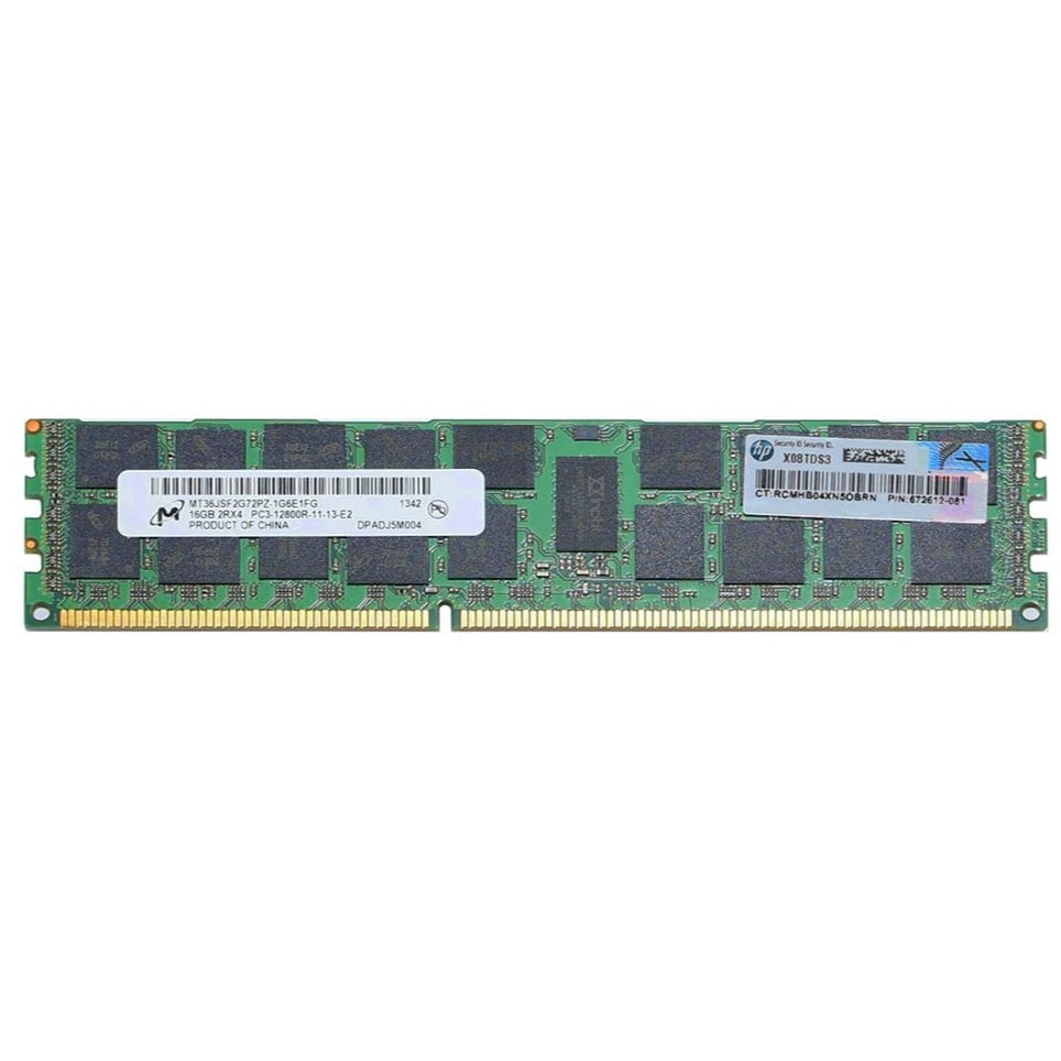 رم سرور HP 16GB PC3-12800R- HP 16GB PC3-12800R DDR3-1600MHz Registered CAS-11 Memory Kit ظرفیت حافظه 16 گیگابایت دارای ویژگی Dual Rank پشتیبانی از قابلیت اصلاح خطا ECC تکنولوژی DDR3 SDRAM دارای 240 عدد پین حافظه مناسب استفاده در سرورهای HP ProLiant قابلیت سیگنال پردازشی Registered سوکت حافظه از نوع  ...